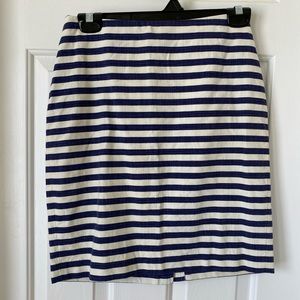 Cute navy and white talbots pencil skirt
